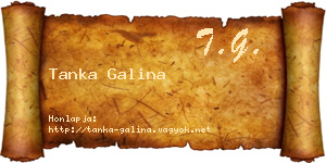 Tanka Galina névjegykártya